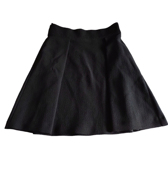 Black Halo Size 8 Black Sanibel Pleated A-Line Mini Skirt - Picture 1 of 15